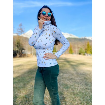 Dámsky termo nákrčník Lyžiari