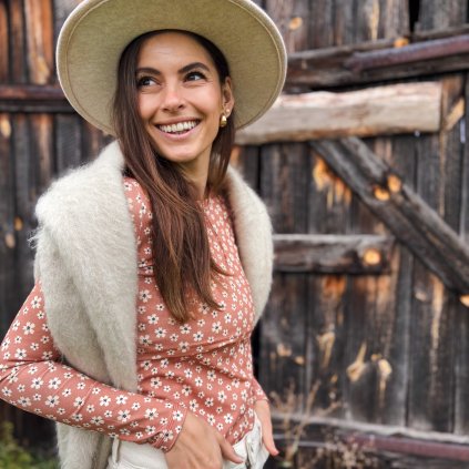 Tričko na dojčenie Peach Flowers