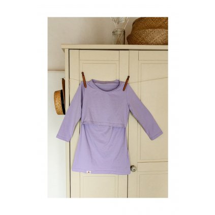 tricko na dojcenie basic lila long