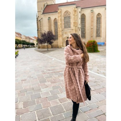 stylovy tehotensky kabat rose dot